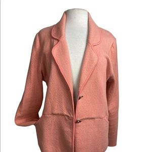 Vintage Pendleton XL retro jacket 100% cotton peach / light gray geo